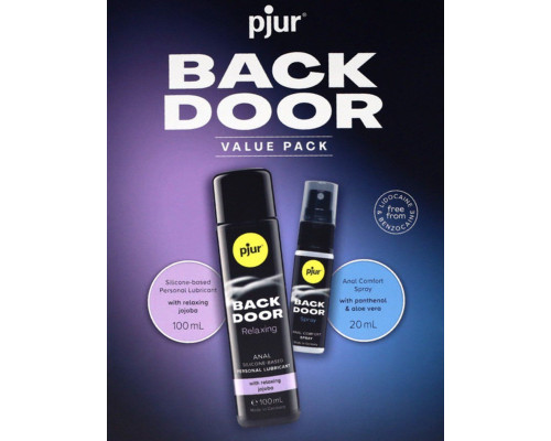 Подарунковий набор  pjur BACK DOOR Value Pack: силіконова змазка 100 мл та розслаблювальний спрей 20