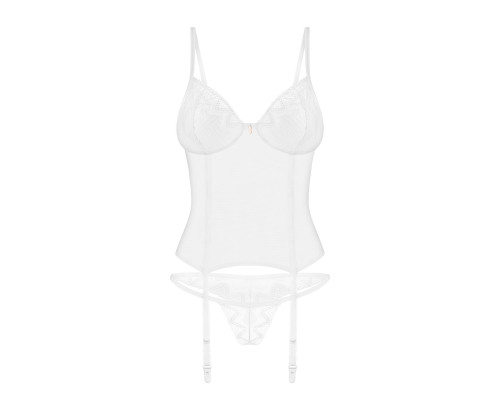 Корсет Obsessive Alissium corset & thong M/L (м'ята упаковка!!!)