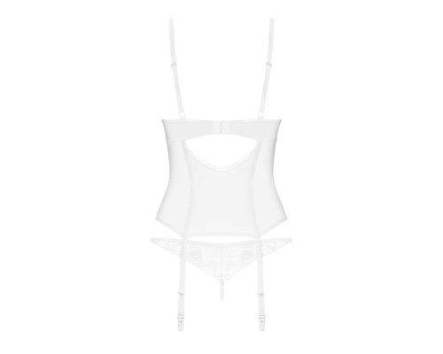 Корсет Obsessive Alissium corset & thong M/L (м'ята упаковка!!!)