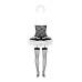 Эротический костюм горничной с юбкой Obsessive Housemaid 5 pcs costume S/M black (мятая упаковка!!!)