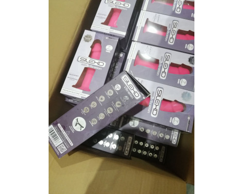 Фалоімітатор з вібрацією SilexD Henry Vibro Pink (MODEL 2 size 7in)  (м'ята упаковка!!!)
