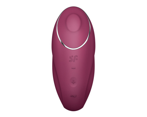 Вібростимулятор-пульсатор Satisfyer Tap & Climax 1 Red, ефект постукування пальцем, 2 мотори