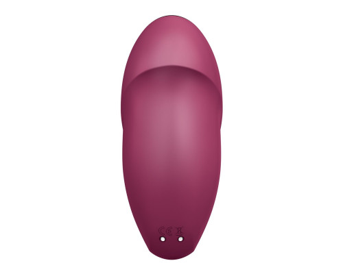 Вібростимулятор-пульсатор Satisfyer Tap & Climax 1 Red, ефект постукування пальцем, 2 мотори