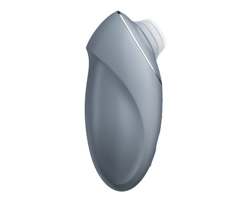 Вібростимулятор-пульсатор Satisfyer Tap & Climax 1 Bluegrey, ефект постукування пальцем, 2 мотори