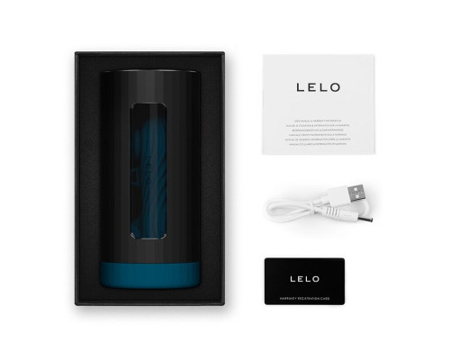 Смарт-мастурбатор LELO F1S V3 XL Teal, збільшений, 2 мотори, 8 режимів, стимуляція звуковими хвилями