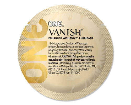 Набір презервативів ONE Vanish Hyperthin, 100 шт, ультратонкі, зі змазкою, паковання-тубус