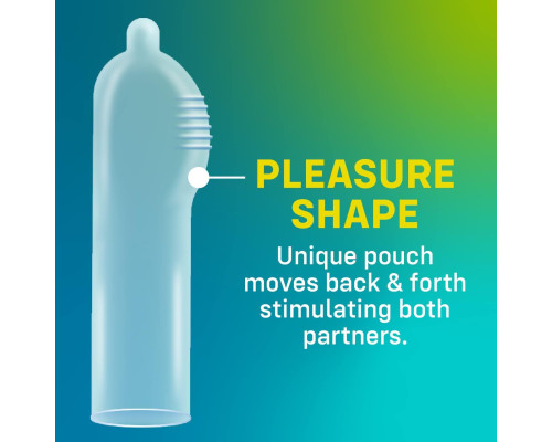 Набір презервативів ONE Pleasure Plus, 100 шт, з ребристою ділянкою на кінці, паковання-тубус
