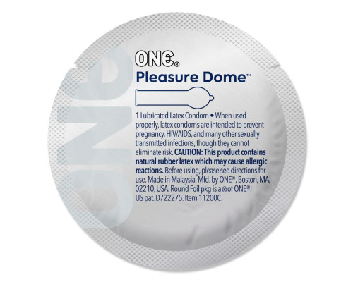 Набір презервативів ONE Pleasure Dome, 100 шт, гладенькі, з розширеною головкою, паковання-тубус