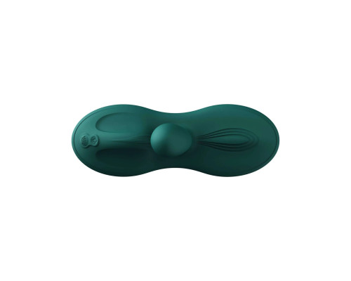 Sit-on-top смарт-вібратор Zalo – Flora Smart Vibrating Pad Turquoise Green, 9 моторів