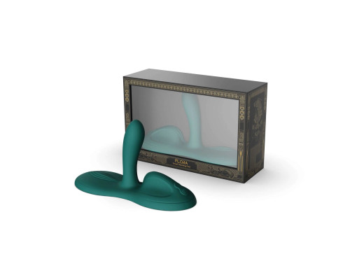 Sit-on-top смарт-вібратор Zalo – Flora Smart Vibrating Pad Turquoise Green, 9 моторів