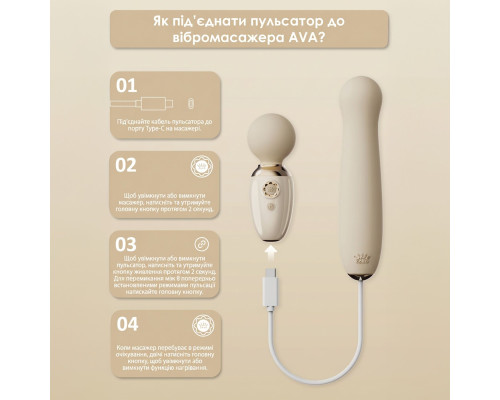 Пульсатор Zalo – AVA Attachment Sakura Pink для смарт-вібромасажера Zalo – AVA