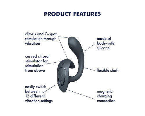 Вибратор Satisfyer G for Goddess 1 Dark Grey (мятая упаковка!!!)