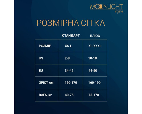 Сетчатое боди со стразами Moonlight Model 09 XS-L Black (мятая упаковка!!!)