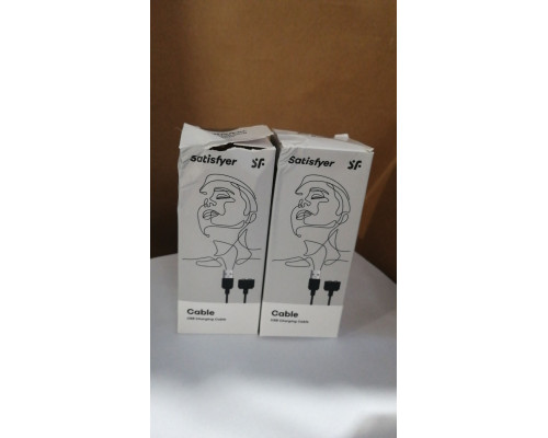 Зарядка (запасной кабель) для игрушек Satisfyer USB charging cable Black (мятая упаковка!!!)