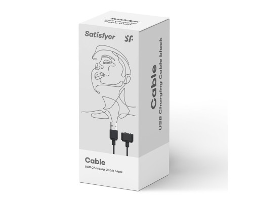 Зарядка (запасной кабель) для игрушек Satisfyer USB charging cable Black (мятая упаковка!!!)