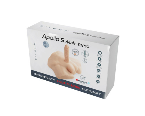Півторс з фалоімітатором на присосці SilexD Apollo S Male Torso Caramel