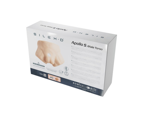 Півторс з фалоімітатором на присосці SilexD Apollo S Male Torso Caramel