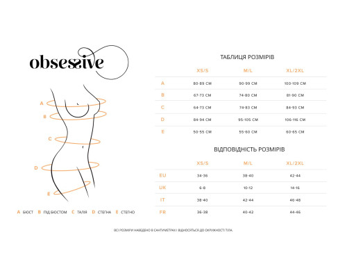 Пеньюар Obsessive Lobellis chemise & thong, XL/2XL, чорний, мереживне оздоблення, стрінги в комплекті