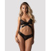 Комплект Obsessive Blomentis 2-pcs set, XS/S, мереживний, ліф із зав’язками на спині, трусики-сліпи