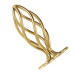 Металева анальна пробка LOCKINK SEVANDA Hollow Spiral Golden, S, золотиста, діаметр 2,6 см