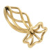 Металева анальна пробка LOCKINK SEVANDA Hollow Spiral Golden, S, золотиста, діаметр 2,6 см
