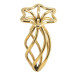 Металева анальна пробка LOCKINK SEVANDA Hollow Spiral Golden, M, золотиста, діаметр 3 см