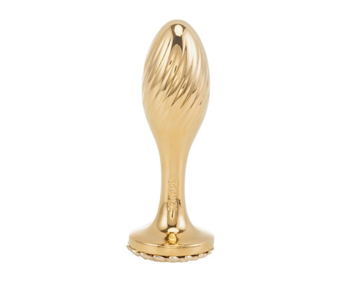 Металева анальна пробка LOCKINK SEVANDA Pearl Pear-shape Anal Plug, зі штучною перлиною