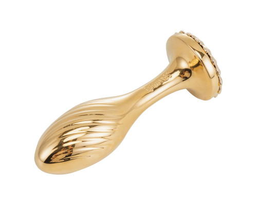 Металева анальна пробка LOCKINK SEVANDA Pearl Pear-shape Anal Plug, зі штучною перлиною