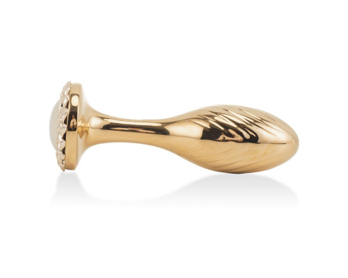 Металева анальна пробка LOCKINK SEVANDA Pearl Pear-shape Anal Plug, зі штучною перлиною