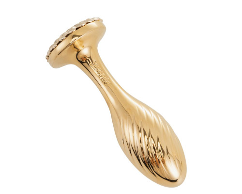 Металева анальна пробка LOCKINK SEVANDA Pearl Pear-shape Anal Plug, зі штучною перлиною