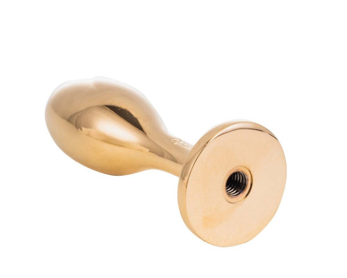 Металева анальна пробка з хутряним хвостом LOCKINK SEVANDA White Fox-Tail Anal Rose-shape Plug