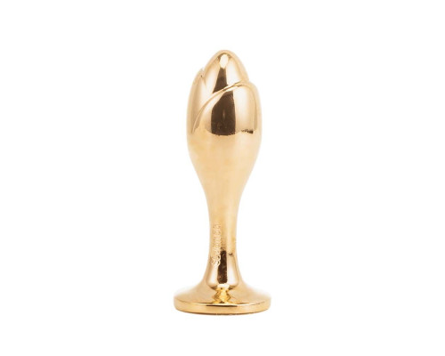 Металева анальна пробка з хутряним хвостом LOCKINK SEVANDA White Fox-Tail Anal Rose-shape Plug