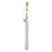 Анальна пробка з флогером LOCKINK SEVANDA White Pony-Tail Anal Pear-shape Plug