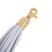 Анальна пробка з флогером LOCKINK SEVANDA White Pony-Tail Anal Pear-shape Plug