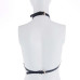Портупея на грудь LOCKINK SEVANDA Queen Chest Harness with Removable Bra, чорна, зі знімними пестис