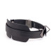 Маска на очі LOCKINK Blindfold Kit, чорна, натуральна шкіра, регульований обсяг