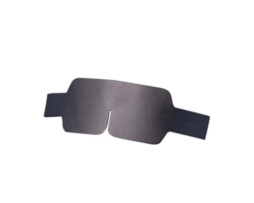 Маска на очі LOCKINK Blindfold Kit, чорна, натуральна шкіра, регульований обсяг
