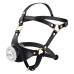 Маска-збруя для мінету LOCKINK SEVANDA Blowjob Head Harness, чорна, з м’якою вставкою у вигляді губ