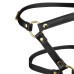 Маска-збруя для мінету LOCKINK SEVANDA Blowjob Head Harness, чорна, з м’якою вставкою у вигляді губ