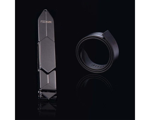 Регульована шльопалка LOCKINK Adjustable Slapper for Impact Play, чорна, натуральна шкіра