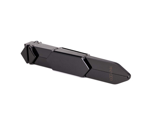 Регульована шльопалка LOCKINK Adjustable Slapper for Impact Play, чорна, натуральна шкіра