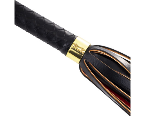 Флогер LOCKINK SEVANDA Red & Black Braided Tail Flogger, червоно-чорний, хвости з вузликами