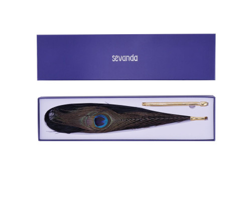 Лоскітка LOCKINK SEVANDA Natural Peacock Flirting Feather Tickler, пір’я павича та страуса