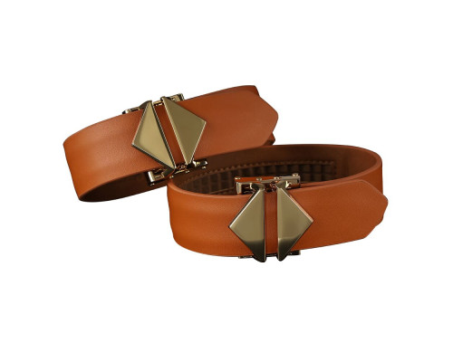 Набір для бондажу LOCKINK 8-Bondage-Straps Restraint Set, коричневий, 8 ременів з натуральної шкіри