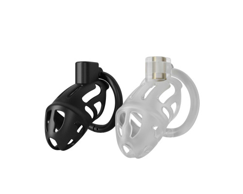Клітка для пеніса LOCKINK SEVANDA Naja-Cobra Chastity Cage, чорна, 3 кільця різних розмірів