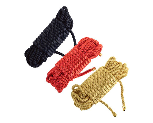 Мотузка для шибарі LOCKINK SEVANDA Shibari Pratice Rope, золотиста, 8 м, нейлон+бавовна