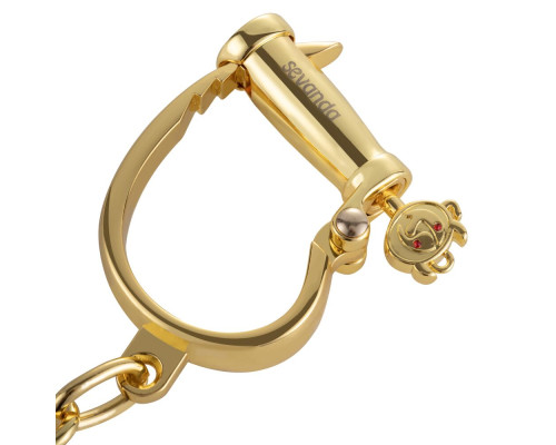 Наручники LOCKINK Love-slave Handcuffs, золотисті, металеві, у формі стремен