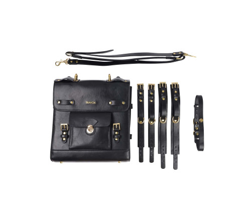 Сумка-трансформер для зберігання секс-іграшок LOCKINK Detachable JK Bag, чорна, ПВХ