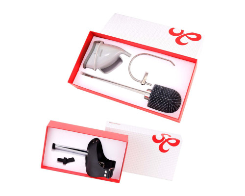 Набір для домінування LOCKINK SEVANDA Objectification Bathroom Set, маска та 4 насадки
