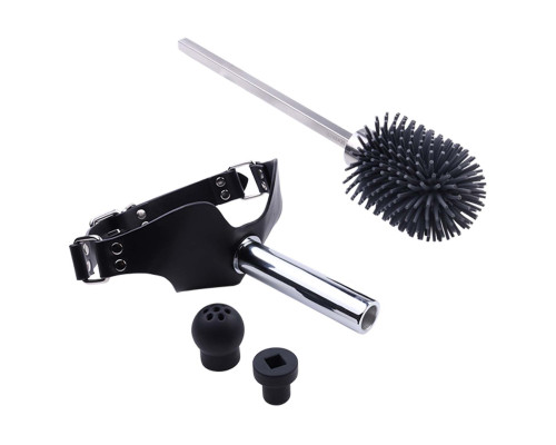 Набір для домінування LOCKINK SEVANDA Objectification Bathroom Set, маска та 4 насадки